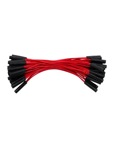 UP34187B-0.180" Female Plug Red Wire Harness With 50 Plugs-6" Lead (Bulk)