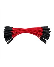 UP34187B-0.180" Female Plug Red Wire Harness With 50 Plugs-6" Lead (Bulk)