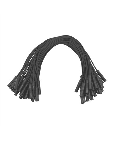 UP34188B-0.180" Female Plug Black Wire Harness With 50 Plugs-12" Lead (Bulk)