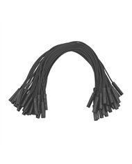 UP34188B-0.180" Female Plug Black Wire Harness With 50 Plugs-12" Lead (Bulk)