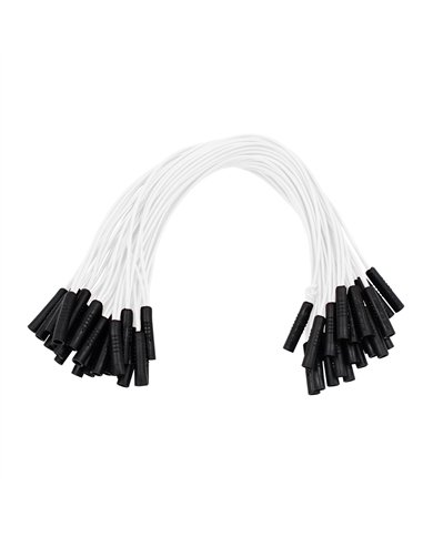 UP34189B-0.180" Female Plug White Wire Harness With 50 Plugs-12" Lead (Bulk)