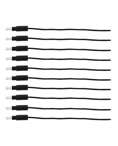 UP34213P10-6" Single Lead Wire With .180 Bullet Termination & Stripped End - Black (10 Pcs)