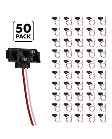 UP34215P50-2 Wire Pigtail With 2 Prong Right Angle Plug - 12" Lead (50-Pack)