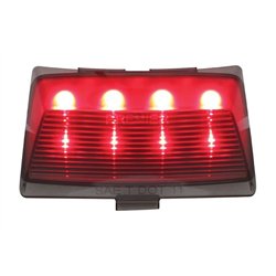 UP37094-8 LED Fender Tip Light For Harley Motorcycle- Red LED/Smoke Lens