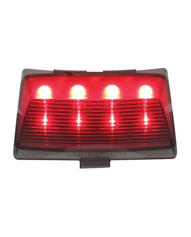 UP37094-8 LED Fender Tip Light For Harley Motorcycle- Red LED/Smoke Lens