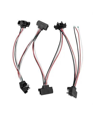 UP34243-6-6 Count 3-Prong Male Right Angle Bullet Plugs Wire Harness Roll - 7-1/2" Lead Between Plugs