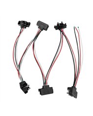 UP34243-6-6 Count 3-Prong Male Right Angle Bullet Plugs Wire Harness Roll - 7-1/2" Lead Between Plugs