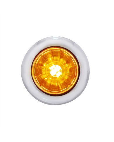 UP34847-4 LED Dual Function 3/4" Mini Watermelon Light (Clearance/Marker) - Amber LED/Amber Lens