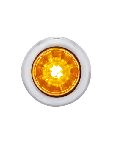 UP34847-4 LED Dual Function 3/4" Mini Watermelon Light (Clearance/Marker) - Amber LED/Amber Lens