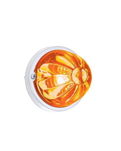 UP35012-Glass Watermelon Light Kit With LED Light-Amber LED/Clear Lens