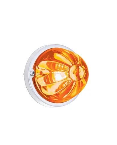 UP35012-Glass Watermelon Light Kit With LED Light-Amber LED/Clear Lens