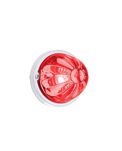 UP35013-Glass Watermelon Light Kit With LED Light-Red LED/Clear Lens