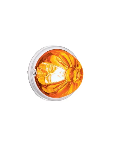 UP35014-Glass Watermelon Light Kit With 2 LED Light-Amber LED/Amber Lens