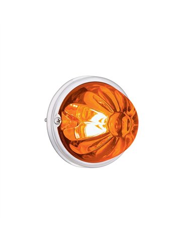 UP35015-Glass Watermelon Light Kit With 2 LED Light-Amber LED/Dark Amber Lens