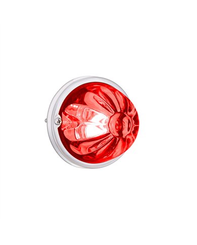UP35016-Glass Watermelon Light Kit With 2 LED Light-Red LED/Red Lens