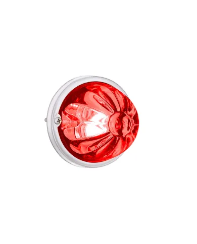 UP35016-Glass Watermelon Light Kit With 2 LED Light-Red LED/Red Lens