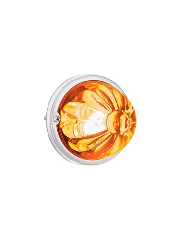 UP35017-Glass Watermelon Light Kit With 2 LED Light-Amber LED/Clear Lens