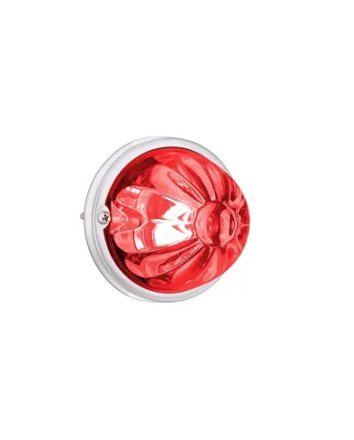 UP35018-Glass Watermelon Light Kit With 2 LED Light-Red LED/Clear Lens