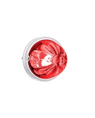 UP35018-Glass Watermelon Light Kit With 2 LED Light-Red LED/Clear Lens