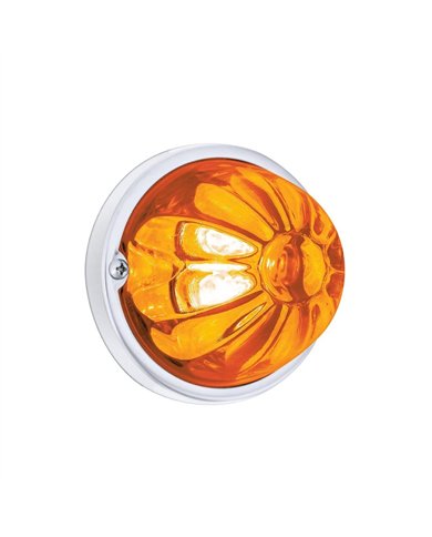 UP35028-Glass Watermelon Light Kit With 4 LED Light-Amber LED/Amber Lens