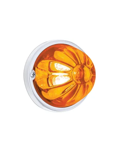 UP35028-Glass Watermelon Light Kit With 4 LED Light-Amber LED/Amber Lens