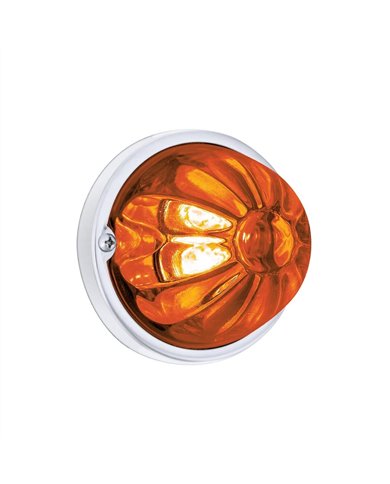 UP35029-Glass Watermelon Light Kit With 4 LED Light-Amber LED/Dark Amber Lens