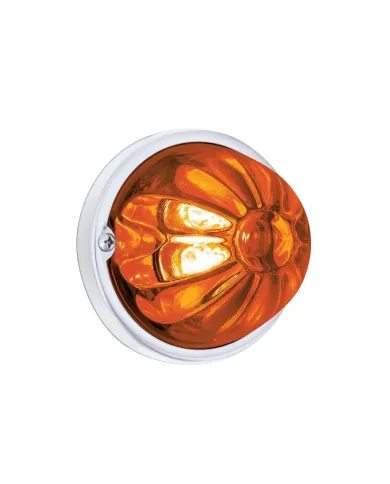 UP35029-Glass Watermelon Light Kit With 4 LED Light-Amber LED/Dark Amber Lens