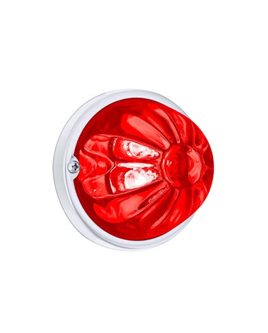 UP35030-Glass Watermelon Light Kit With 4 LED Light-Red LED/Red Lens