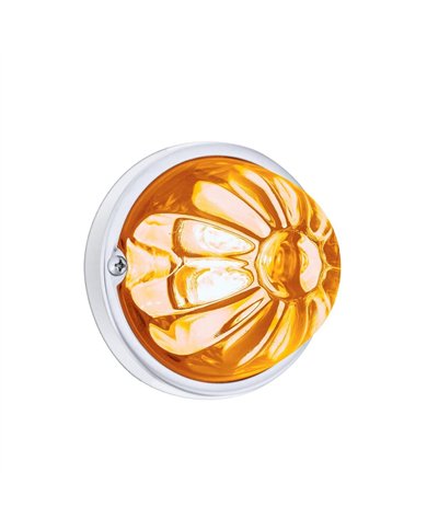 UP35031-Glass Watermelon Light Kit With 4 LED Light-Amber LED/Clear Lens