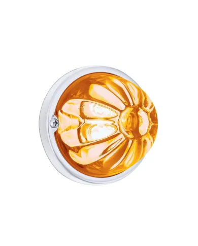 UP35031-Glass Watermelon Light Kit With 4 LED Light-Amber LED/Clear Lens