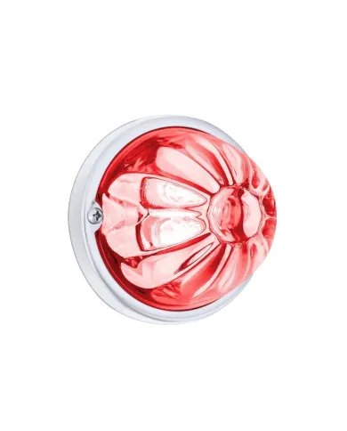 UP35032-Glass Watermelon Light Kit With 4 LED Light-Red LED/Clear Lens