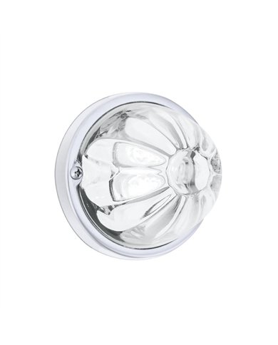 UP35034-Glass Watermelon Light Kit With 4 LED Light-White LED/Clear Lens