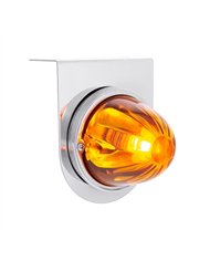 UP35051-UltraBurst Glass Watermelon Light With Stainless Steel Light Bracket Kit-Amber LED/Amber Lens