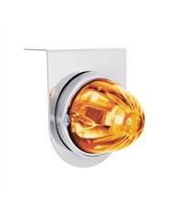 UP35053-UltraBurst Glass Watermelon Light With Stainless Steel Light Bracket Kit-Amber LED/Clear Lens