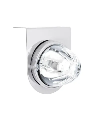 UP35055-UltraBurst Glass Watermelon Light With Stainless Steel Light Bracket Kit-White LED/Clear Lens