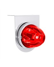 UP35056-UltraBurst Glass Watermelon Light With Stainless Steel Light Bracket Kit-Red LED/Red Lens