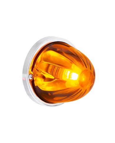 UP35075-UltraBurst Glass Watermelon Light Flush Mount Kit-Amber LED/Dark Amber Lens
