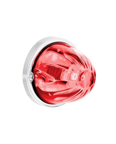 UP35077-UltraBurst Glass Watermelon Light Flush Mount Kit-Red LED/Clear Lens