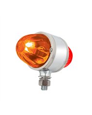 UP35080-UltraBurst Chrome Double Face Glass Watermelon Light-Amber & Red LED/Amber & Red Lens