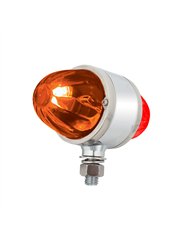 UP35085-UltraBurst Chrome Double Face Glass Watermelon Light-Amber & Red LED/Dark Amber & Red Lens