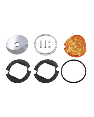 UP35090-Glass Watermelon Light Kit For 3/4" Mini Light-Amber Lens