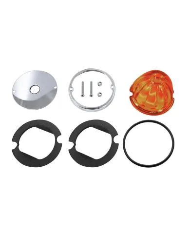 UP35091-Glass Watermelon Light Kit For 3/4" Mini Light-Dark Amber Lens