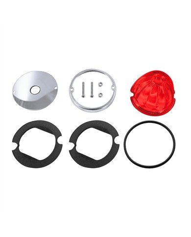 UP35092-Glass Watermelon Light Kit For 3/4" Mini Light-Red Lens