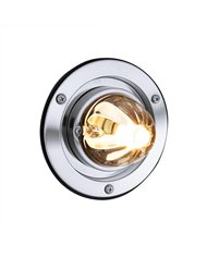 UP35332-Dual Function Glass Watermelon Sleeper Bunk Kit With 304 Stainless Steel Bezel & LED Bulb-Clear Lens/Amber LED