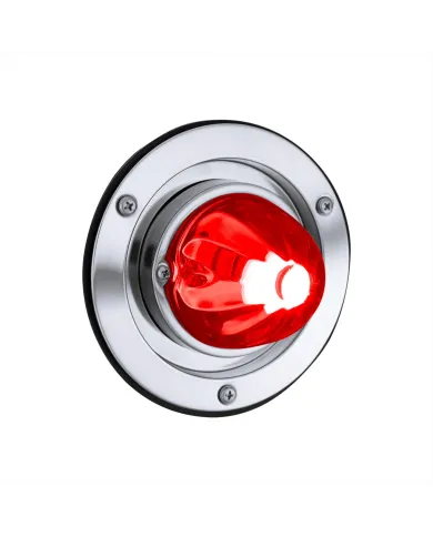 UP35335-Dual Function Glass Watermelon Sleeper Bunk Kit With 304 Stainless Steel Bezel & LED Bulb-Red Lens/Red LED