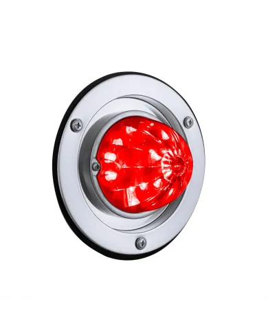 UP35337-17 LED Dual Function Watermelon Light Sleeper Bunk Kit With 304 Stainless Steel Bezel-Red LED/Red Lens