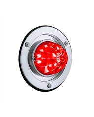 UP35337-17 LED Dual Function Watermelon Light Sleeper Bunk Kit With 304 Stainless Steel Bezel-Red LED/Red Lens