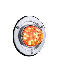 UP35338-17 LED Dual Function Watermelon Sleeper Bunk Kit With 304 Stainless Steel Bezel-Amber LED/Clear Lens