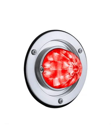 UP35339-17 LED Dual Function Watermelon Light Sleeper Bunk Kit With 304 Stainless Steel Bezel-Red LED/Clear Lens
