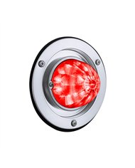 UP35339-17 LED Dual Function Watermelon Light Sleeper Bunk Kit With 304 Stainless Steel Bezel-Red LED/Clear Lens